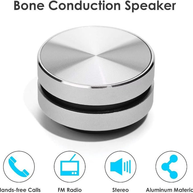 Black Technology  Portable Stereo Metal Small Steel Cannon Resonance Sound Bone Conduction Wireless Bluetooth Speaker