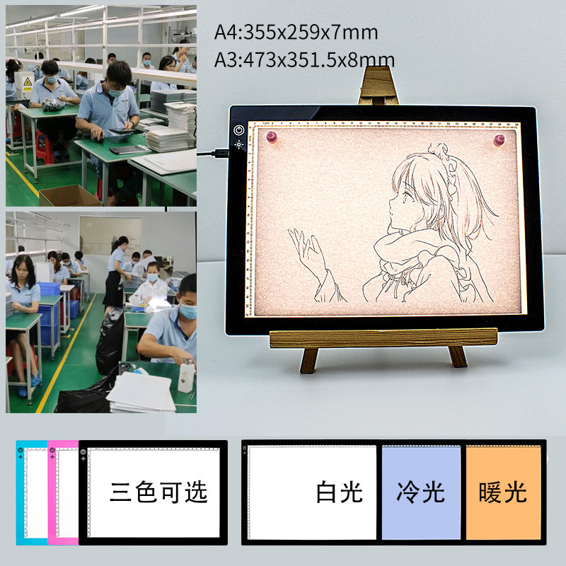 A4 Copy Table Led Copy Light Plate Light Transmission Table Animation Copy Drawing Led Drawing Board Drawing Board Copy Table