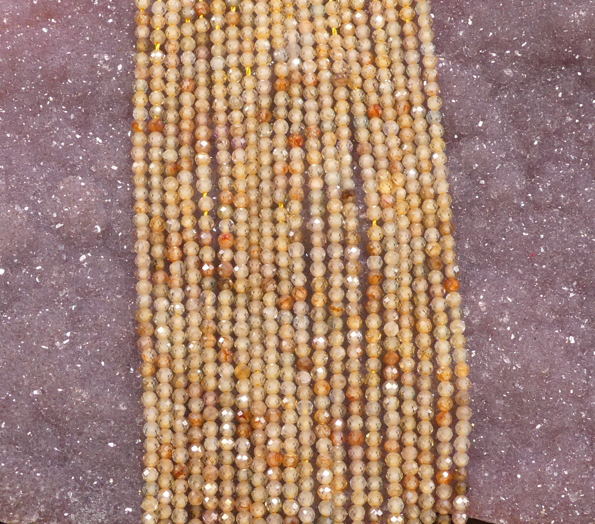 Yellow Zircon Micro Faceted Round 1.5 - 2mm